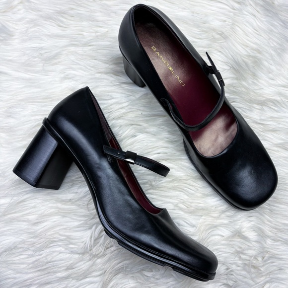 Bandolino Shoes - Y2K Vintage Bandolino Square Toe Mary Jane Chunky Block Heels Black Leather 10